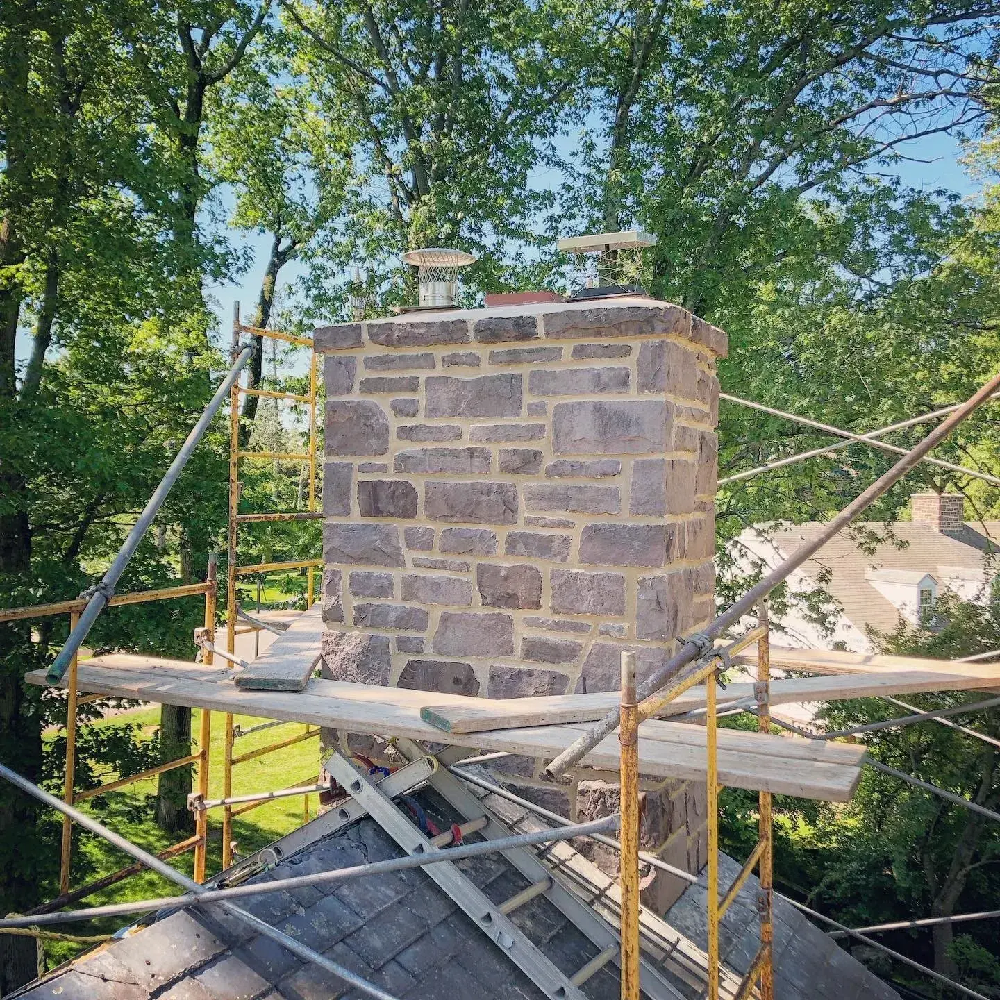Custom Stone Chimney Work